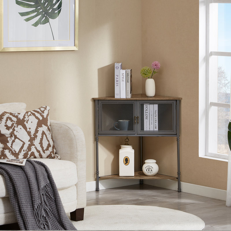 Trent Austin Design® Geir Steel 2 Door Corner Accent cabinet & Reviews ...